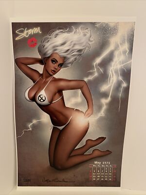 Nathan Szerdy SIGNED Storm Print X-Men Marvel Pin-Up