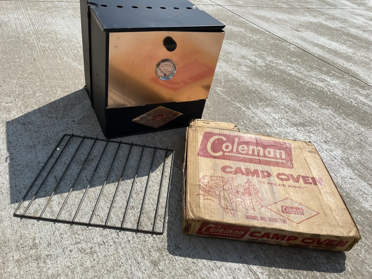Vintage Coleman Folding Camp Oven No.5010-700 Copper/Black