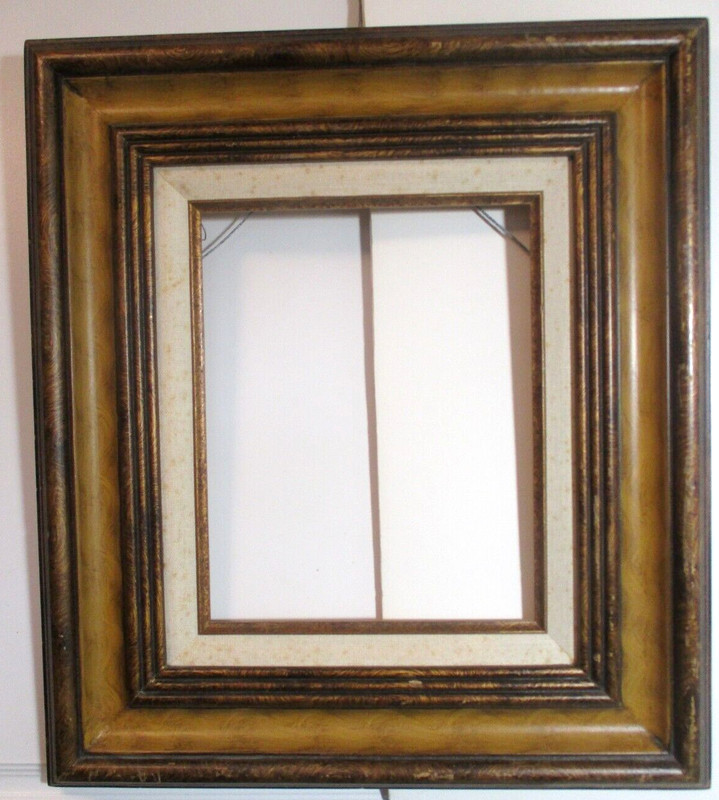 Mexico MCM Ornate Wood 17.5 inch Picture Frame For 10" X 8" Photo Picture Vtg