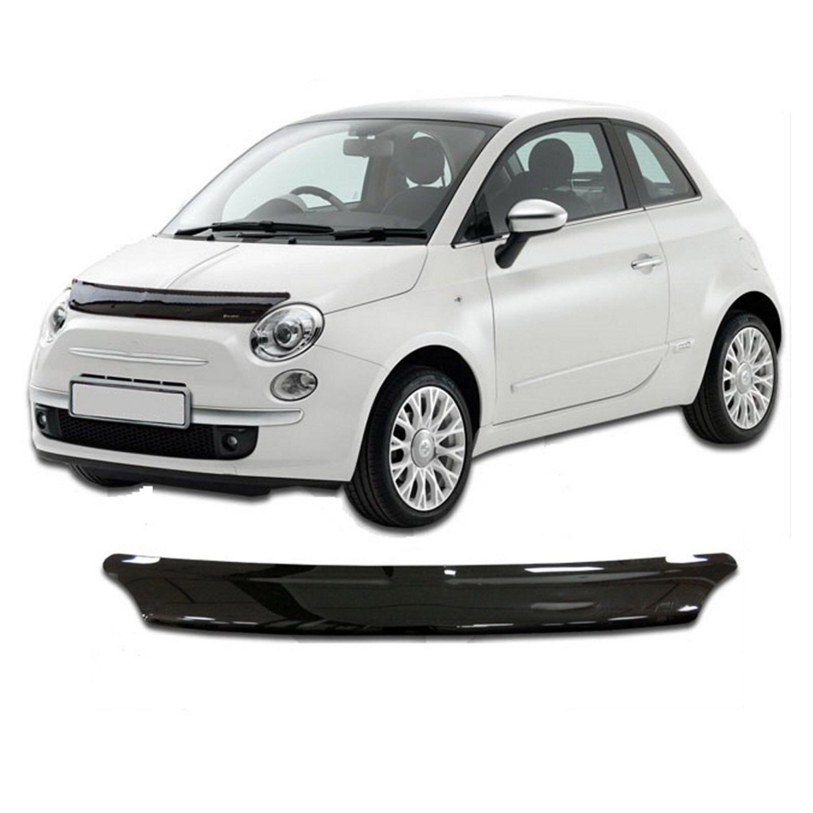 Bug Shield Bonnet Guard Fits Fiat 500 2009-2019 Hood Protector SCOUTT