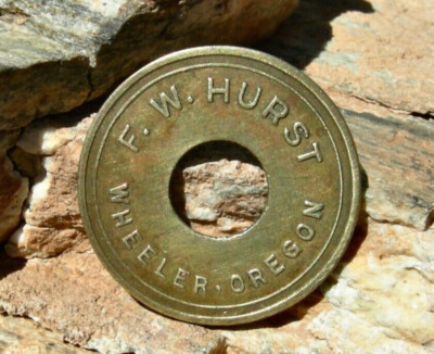 1920 WHEELER, OREGON (TINY, TILLAMOOK ) SCARCE FRANK HURST BILLIARD PARLOR TOKEN