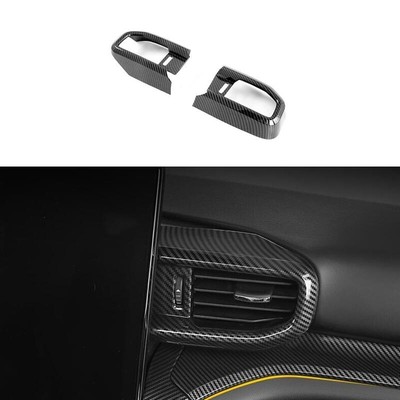 2020-22 For Ford Explorer 2pcs Carbon Fiber Central Console Air Outlet Vent Trim