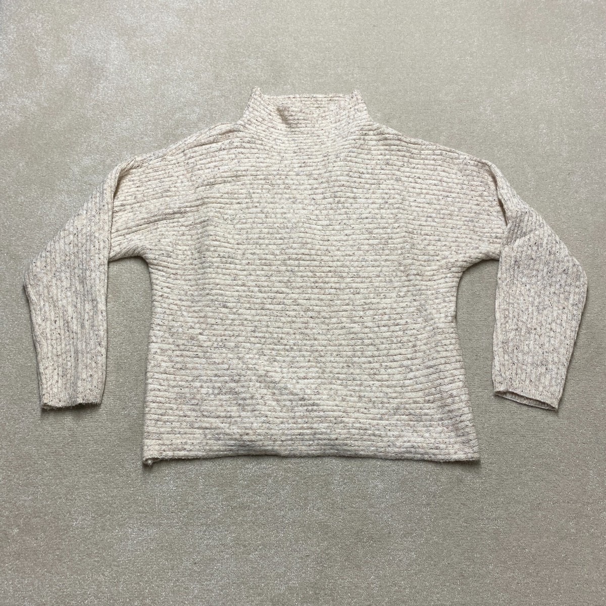 Max Studio Knitted Jumper Small Women's Brown Max Mara High-Neck