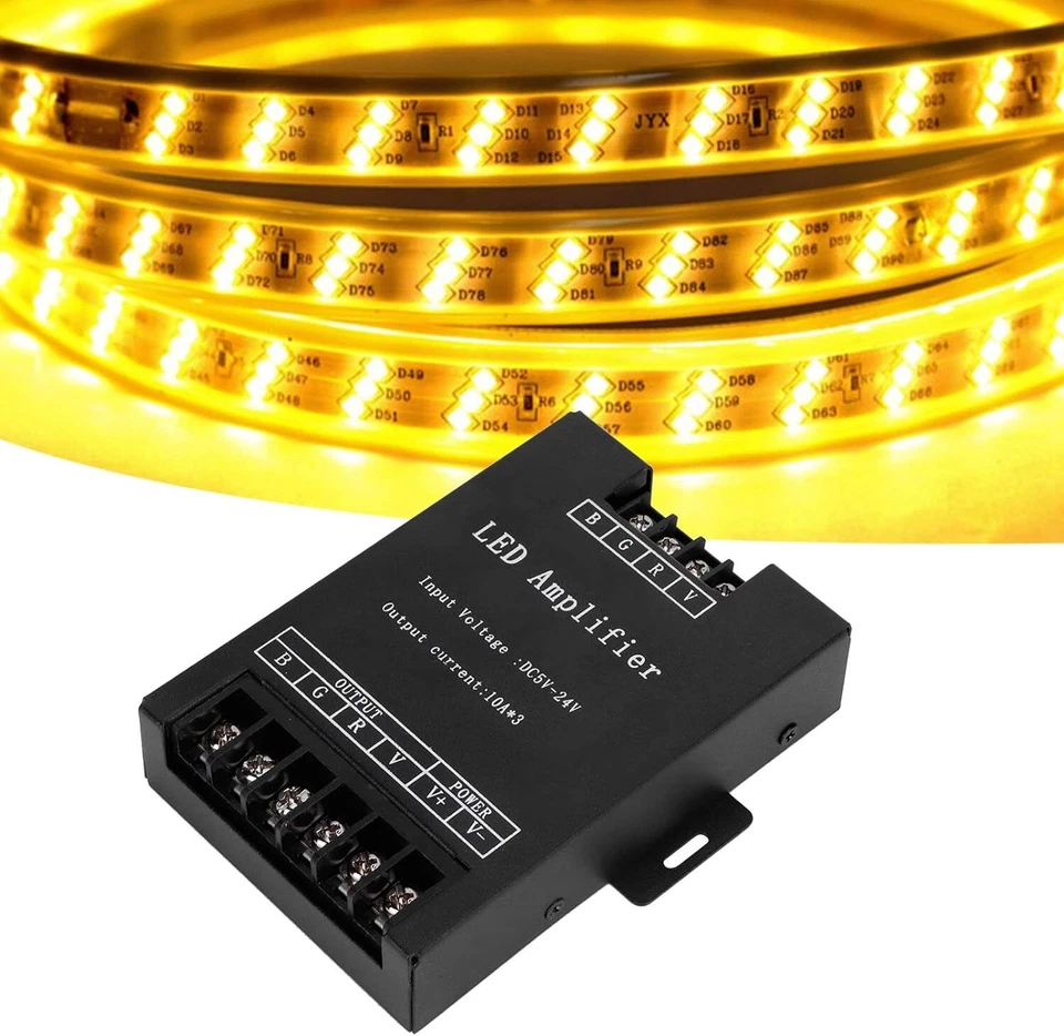 LED RGBW/RGB Amplifier DC5-24V 24A 30A 32A Output for RGBCCT/RGBW/RGB LED Strip - Image 3 of 4