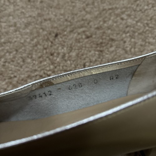 Vintage Salvatore Ferragamo Gold ""Lillaz"" Lederschuh mit Karton Größe 8 AA - Bild 7 von 9
