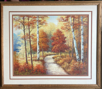 Original Oil On Canvas Painting By Artist M. Price Autumn Fall