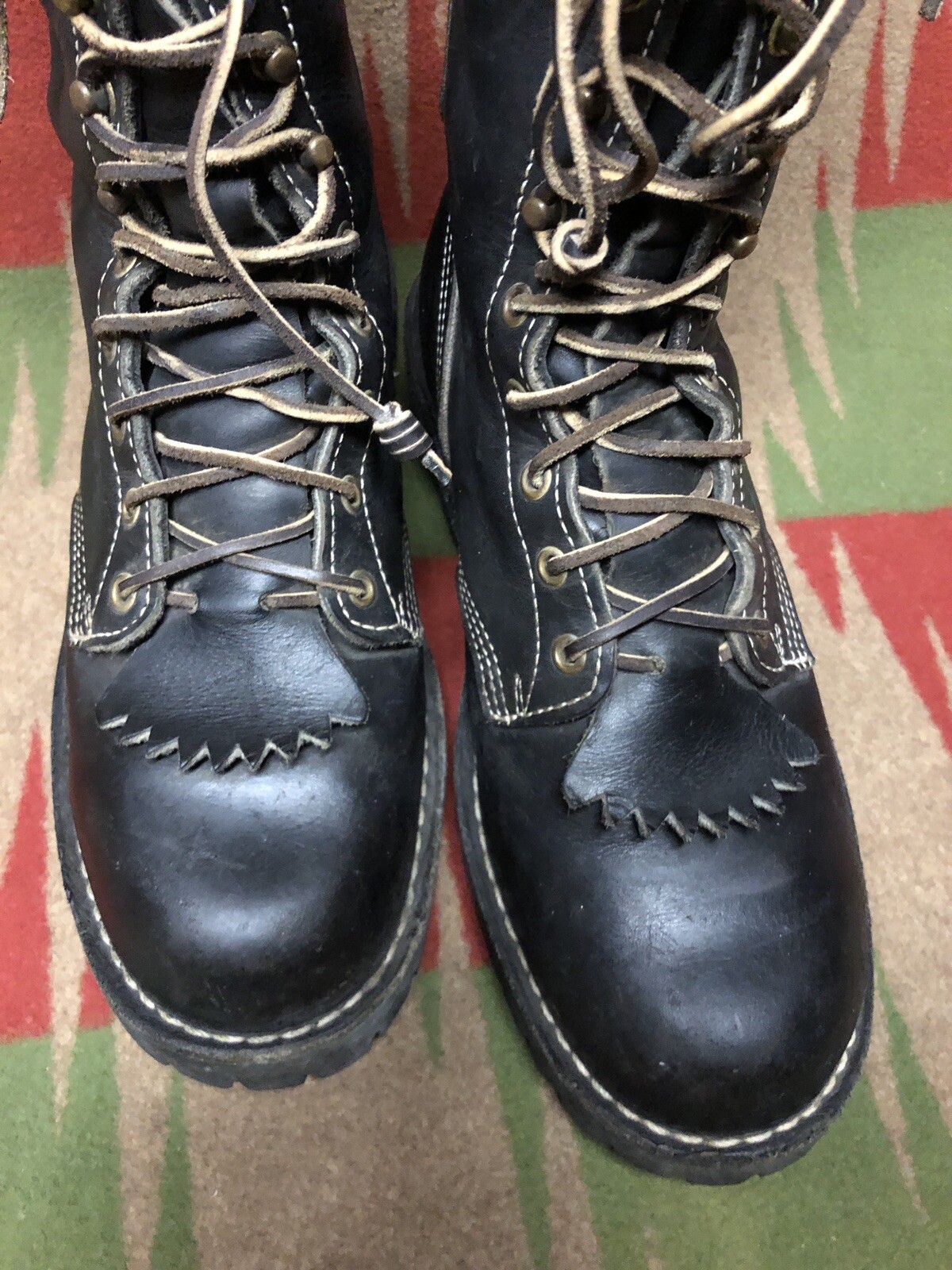 VTG Mens Danner Firestorm Wildland Fire Boots Black Leather Logger Sz 8