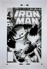 Production Art IRON MAN #266 cover, JOHN ROMITA JR. art, 11x17