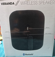 Large Coby Veranda Wireless Speaker Bluetooth Radio Calls Music Controls Ports