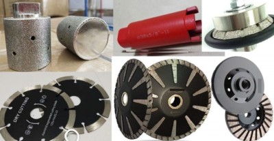 3'' Core Bit Grinding drum 3/4'' Bevel bullnose convex blade cup stone granite