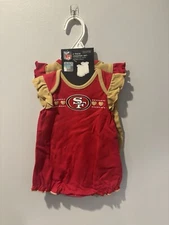 NEW San Francisco 49ers Girls Infant One Piece Set Of 2 Creeper Set