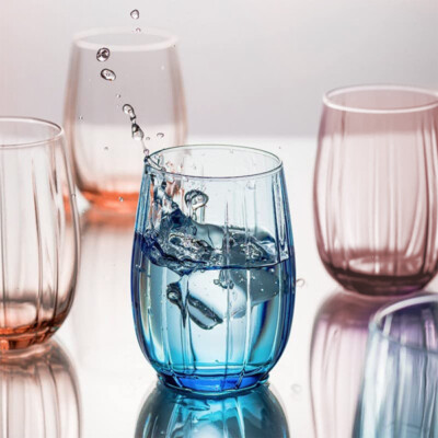 Pasabahce Linka farbige Gläser Sets Glaswaren Tasse groß klein Cocktailbecher