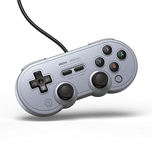 8bitDO SN30 Pro USB Game Pad Wired Game Controller for Windows / Switch (Gray - Picture 2 of 4