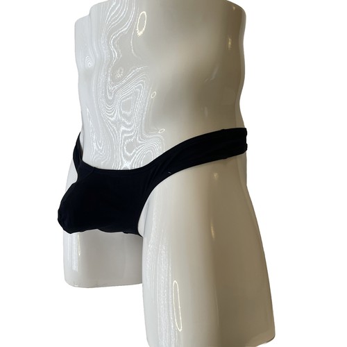 Men’s Thong G-String Black Medium New Cotton