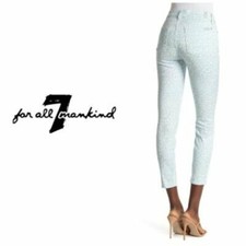 7 For All Mankind Gwen Leopard Print Ankle Skinny Jeans 195 MSRP Size 28 NEW