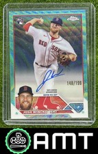Josh Winckowski RC 2023 Topps Chrome Update 148/199 Auto Aqua Wave Red Sox