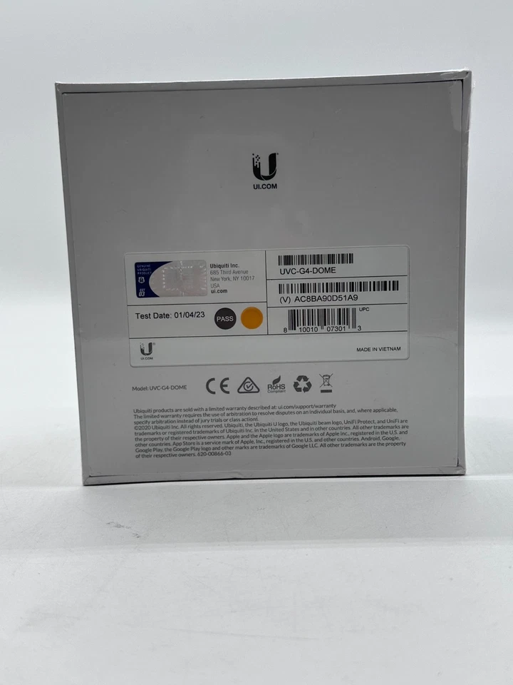 UBIQUITI NETWORKS UNIFI PROTECT G4 DOME 4MP VANDAL RESISTANT COMPACT CAMERA NEW - Image 4 of 4