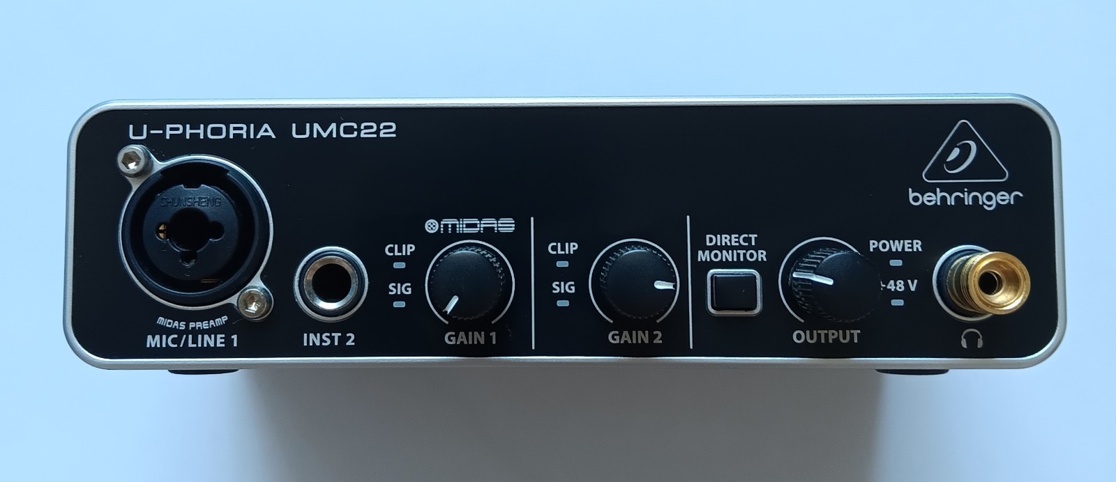 Behringer U-PHORIA UMC22 Interfaccia Audio USB 2 Canali XLR + Uscita Cuffie
