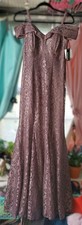 NEW Prom Evening Gown Shimmer Sparkle Glitter Party Dress