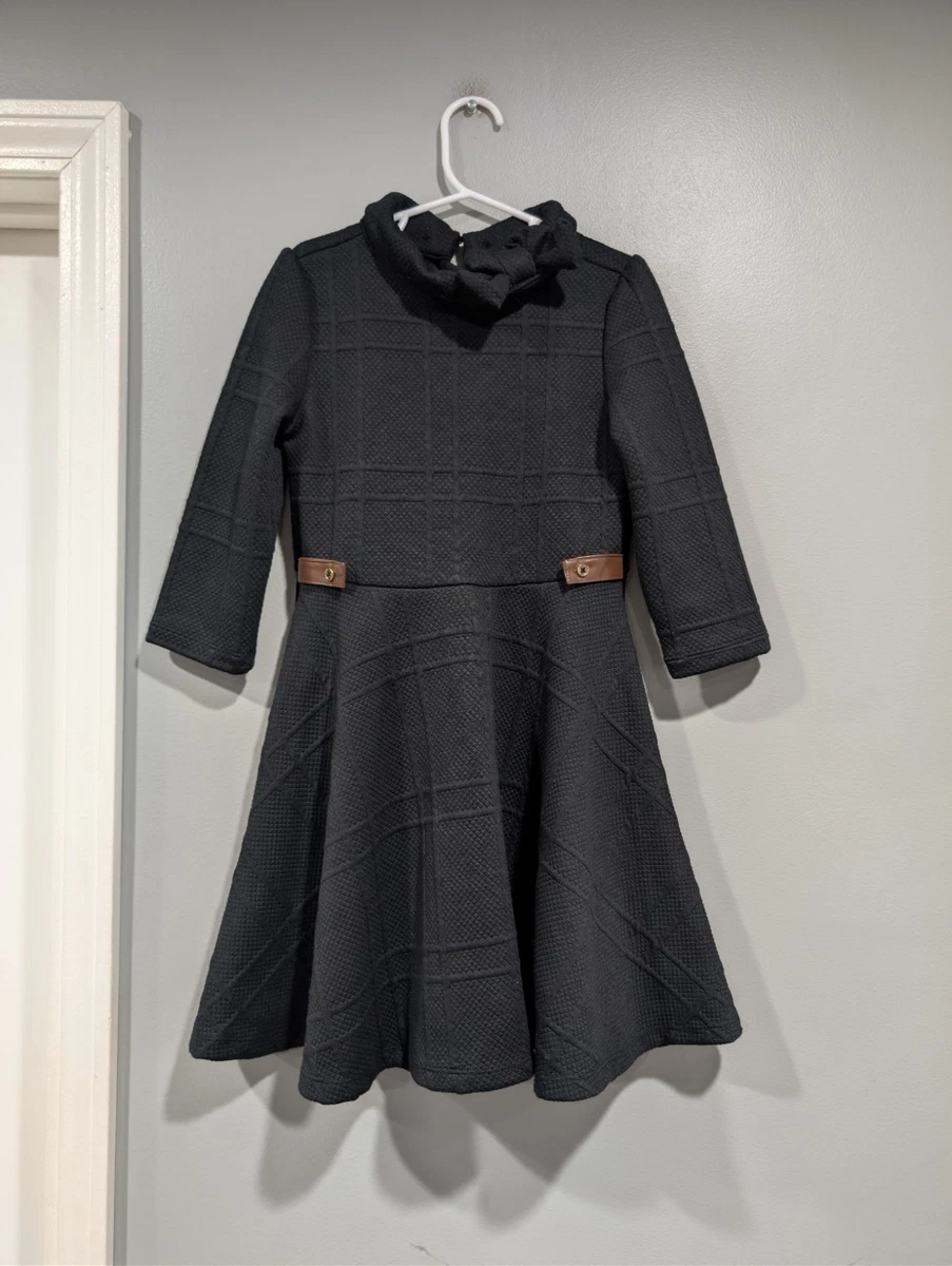 janie and jack black dress Girl Black Eyelet Collar Ponte Dress by Janie and Jack