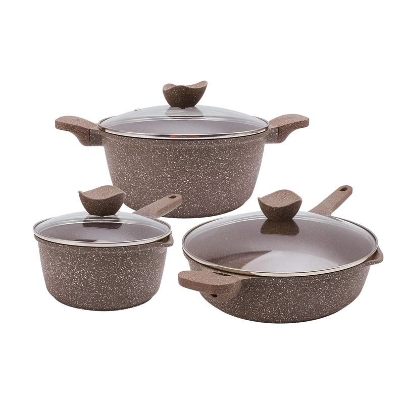 Country Kitchen Non-Stick Cast Aluminum Cookware Set - Durable Kitchen Cookware