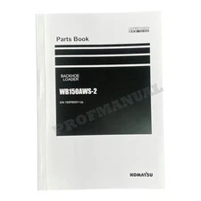 Komatsu WB150AWS-2 Backhoe Loader Parts Catalog Manual SN 150F80001-Up