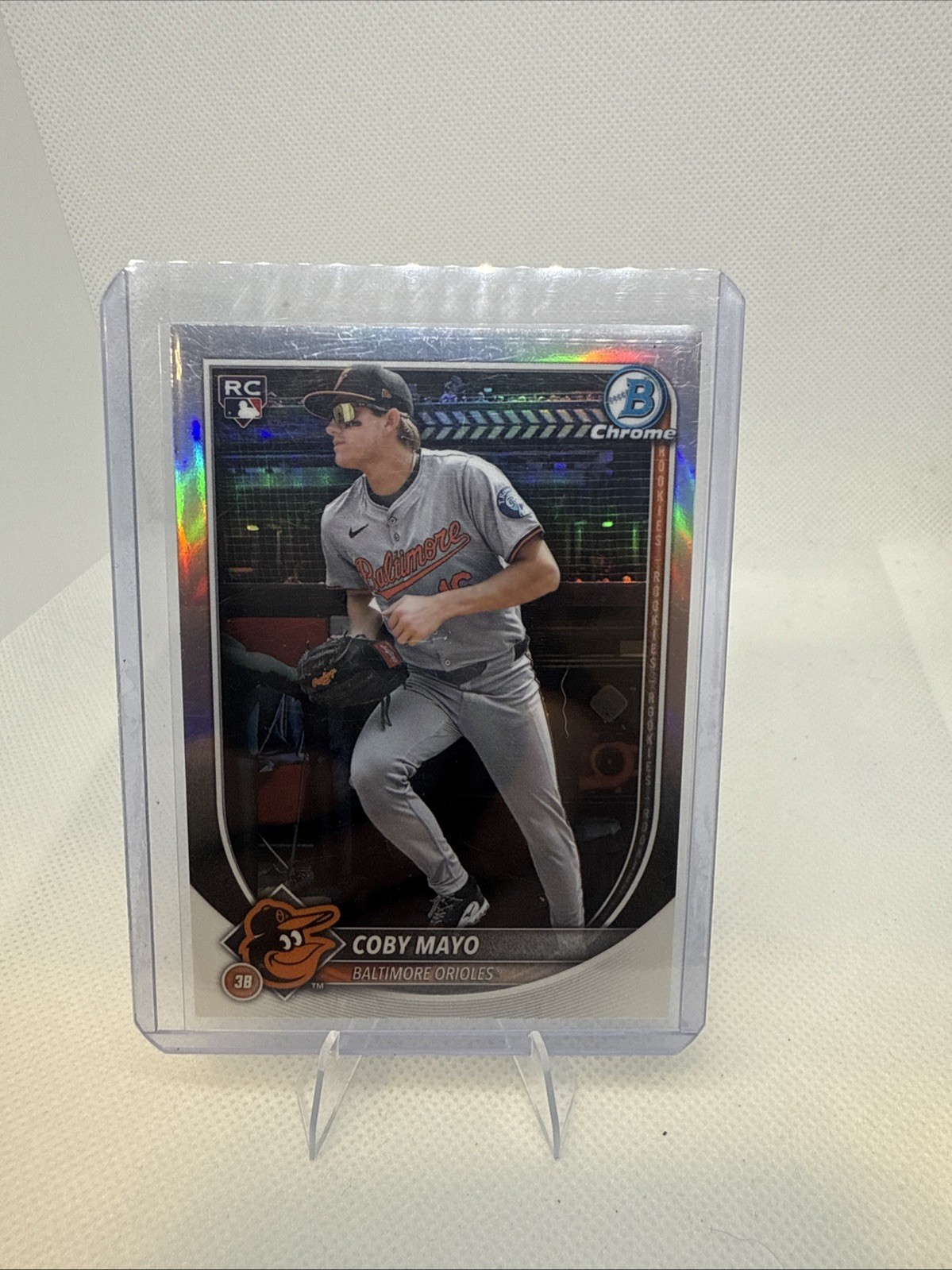 2025 Bowman Chrome Coby Mayo Image Variation SSP RC #83 Baltimore Orioles