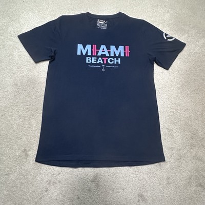 NWOT Virus Miami Beach Fitness Festival T Shirt Mens Medium Blue A3