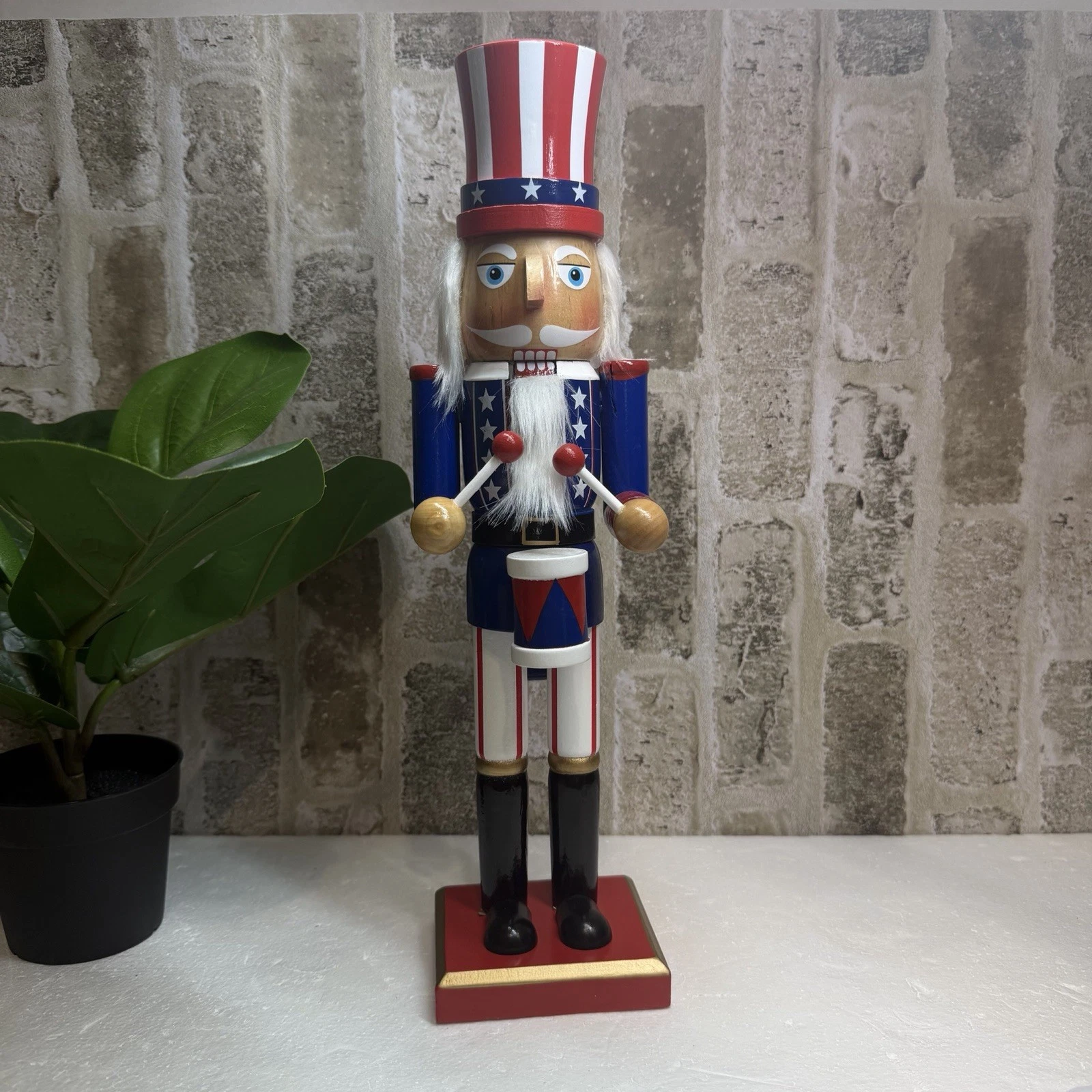 Patriotic 4th Of July Uncle Sam Nutcracker 15" Soldier Drummer Independence Day
Opens in a new windo