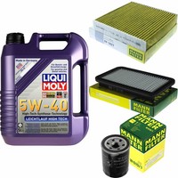 Mann Inspektionspaket 5L Liqui Moly 5W-40 FüR Suzuki Swift III 1.3 1.5 1.6