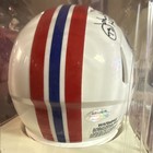 John Hannah Signed New England Patriots Mini Helmet HOF 91 Schwartz Auth — photo 3