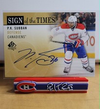 2012-13 SP Authentic Sign Of The Times PK Subban Auto - Montreal Canadiens