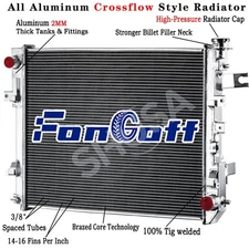 Aluminum Radiator For 2009-2018 Dodge Ram 1500 2500 3500 5.7 6.4L 3.6L 3.7L 4.7L