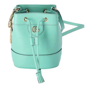 Mini sac seau bandoulière GUCCI Ophidia GG Supreme vert clair