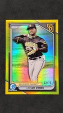 LEO DE VRIES 2024 Bowman Draft Chrome #BDC-116 Yellow Refractor /75 Athletics