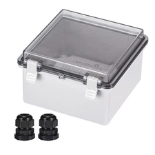 Junction Box Electrical Enclosure IP67 Waterproof ABS Plastic 5.9"x5.9"x3.5"