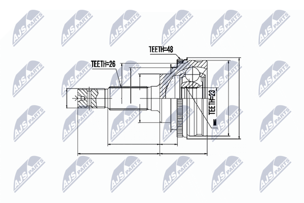 NTY Gelenksatz, Antriebswelle NPZ-TY-016 FüR Toyota-image