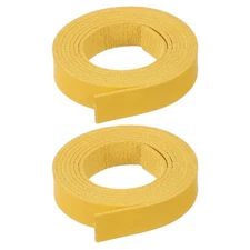 2 Pcs Faux Suede Leather Strap 12mm x 1.1 Yard Leather String Cord, Yellow