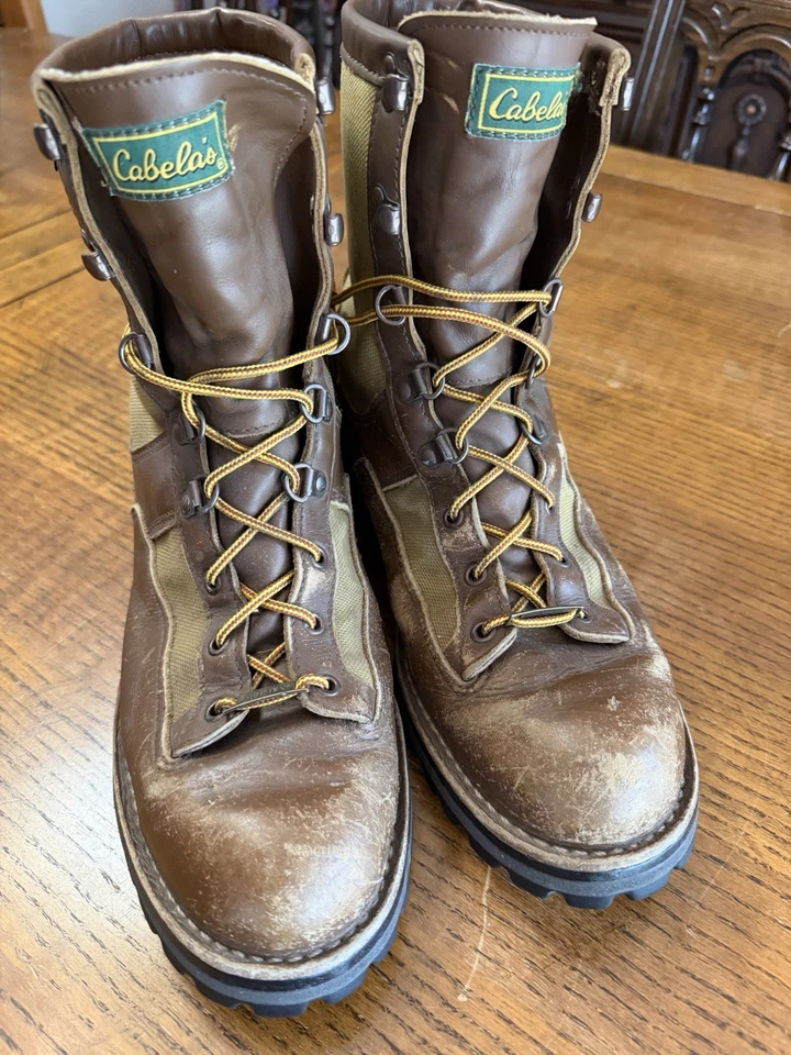 Botas Danner / Cabela’s Gore-Tex 13D para hombre suela Vibram, cuero marrón, hechas en EE. UU. Foto 2 de 4