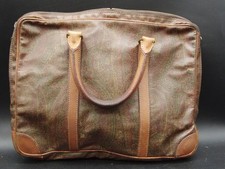 Borsa a mano vintage ETRO Milano Paisley multicolore tela e pelle manici cerniera