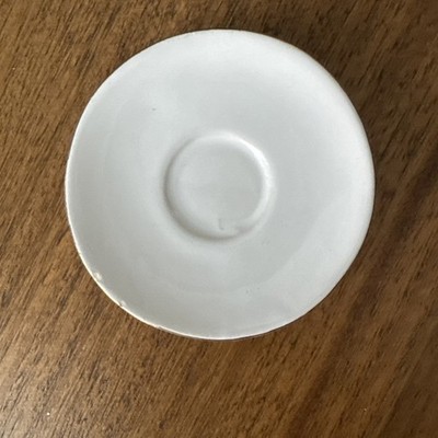White Mini Small Butter Pat Plate Dish 3  Delicate Soft Romantic Simple Elegant
