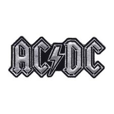 Men's AC/DC Logo Chrome Embroidered Patch Chrome