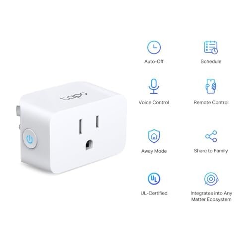 Alternate view of Tp-link Tapo Smart Wi-fi Plug Mini Matter (3-pack) White
