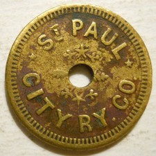 Saint Paul City Railway Company (Minnesota) transit token - MN760C