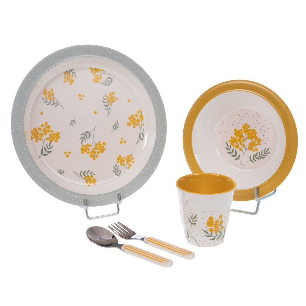 Coffret déjeuner 5 pièces Mimosa pour pique-nique et repas en plein air
