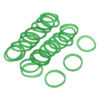 100 StüCk Elastische GummibäNder GrüN 15Mm X 1.4Mm Haar