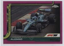 2025 Topps Chrome Formula 1 F1 Cars Pink Refractor 2/250 Fernando Alonso #81 4m4