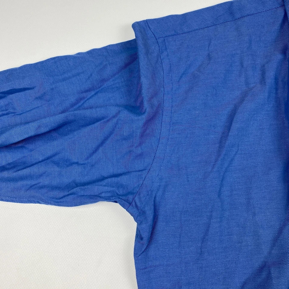 Camisa de Vestir Yves Saint Laurent YSL Pour Homme Rara Lujo Azul Manga Larga Foto 4 de 4