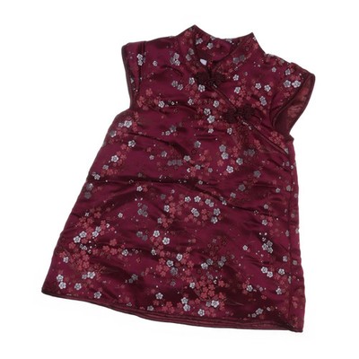 H&M, Cheongsam, Größe: 74, Rot/Mehrfarbig, Baumwolle/Polyamid/Polyester #7Gk