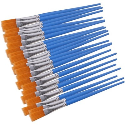 30Pcs Reusable Nylon Paint Brush Set for Watercolor Gouache Painting Blue